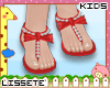 kids red sandals