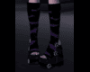 Buckle Boots Purple Bats