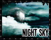 Aqua Night Cloudy Sky