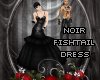 [P] noir fishtail dress