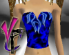 Flaming Blue Tube Top