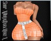 Orange Plaide Dress
