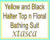 Yellow n Black Swim Suit