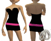 Black dress pink belt