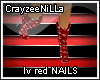 Lv red nails small hands