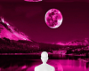 Hot pink moon background