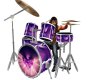 pink and purple drums