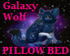 Galaxy Wolf Pillow Bed