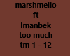 marshmello- too much