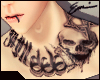 Cool Goth Neck Tattoo 