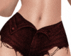 Burgundy Denim Shorts