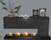 grey fire place
