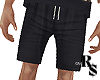 R. black c-line shorts