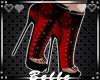 {B} Red Corset Boots