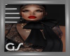 GS Black Silk Scarf