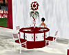 Red & White Guest Table