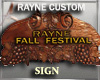 RAYNE FALL FESTIVAL SIGN