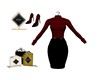 YIERNY2 DRESS25 REDBLK