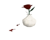 gothic red rose & vase 