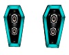 neon teal speakers 1