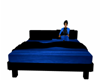 Blue Black bed