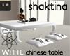 WHITE chinese tea table