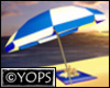 YOPS Beach Umbrella Blue