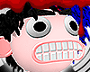 Cartoon Face Blue Hair