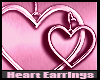 ♋  Pink Heart Earrings