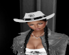 S~Cowgirl Hat White
