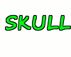 skull-neon green sneaker
