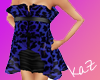 Blue Leopard/Black Dress