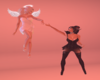 Angel vs. Demon pose