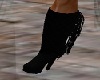 Black Fringed Boots
