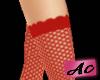 ~Ac~Red Fishnet tights