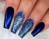 Navy Nails Diamond