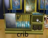 golden blue crib