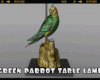 *Green parrot table lamp