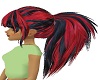 black red ponytail