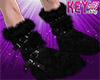 K* Fur Faux Boots Black