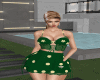 AM*! GREEN& GOLD DRESS