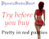Pretty in red panties