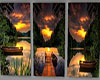 3 Boat Sunset Wall Art