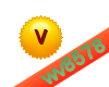 The letter V (Gold)
