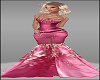 Pink Dress Long Floral