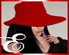 HAT AND HAIR,RED w BLACK