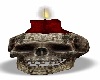 skull with candle