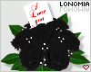 Valentine Roses Black
