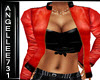 RED LEATHER 2 PC JACKET