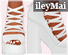 i| Lace Heels White